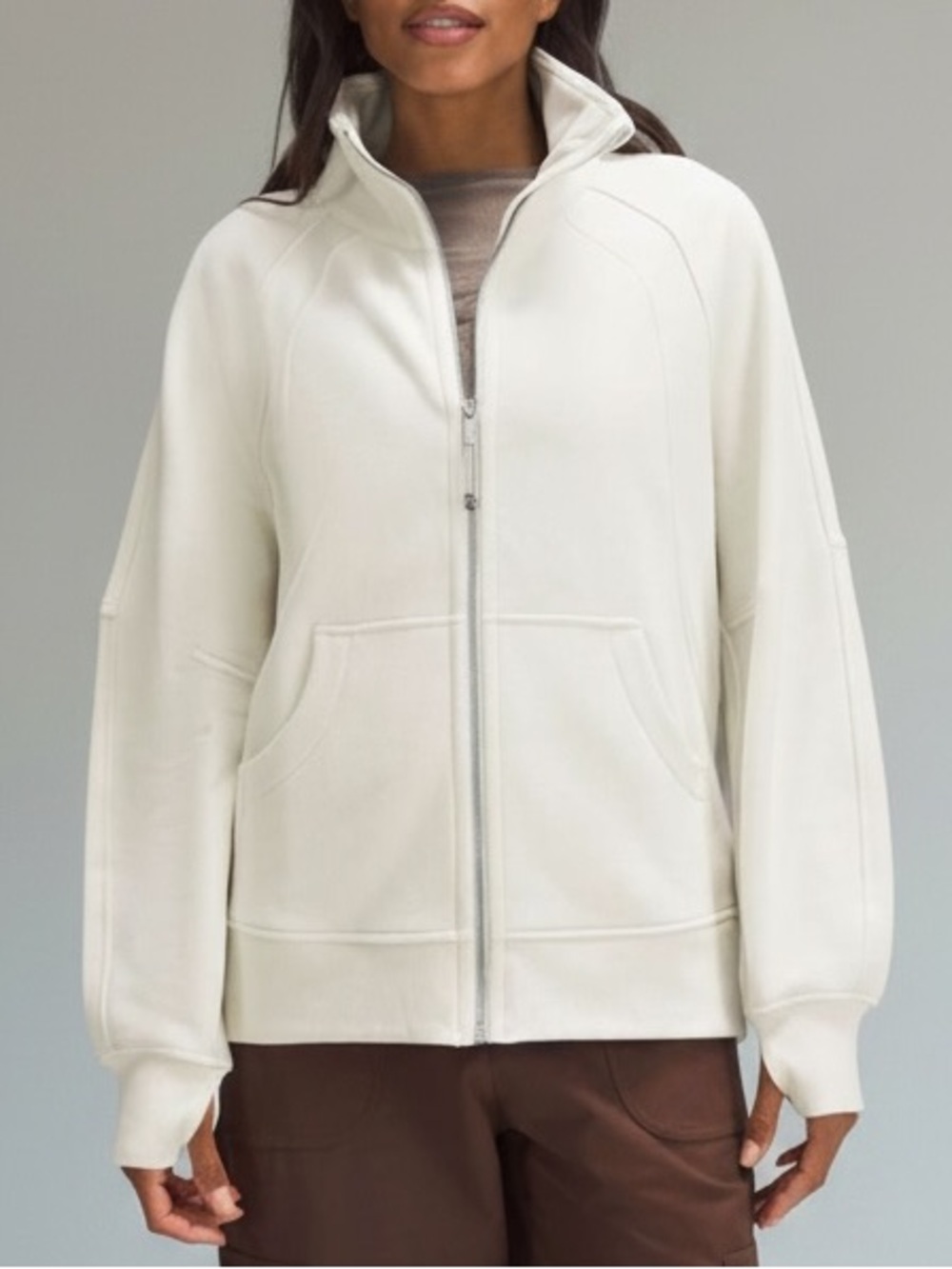 Lululemon Cream Scuba Zip Up Jacket XL/XXL